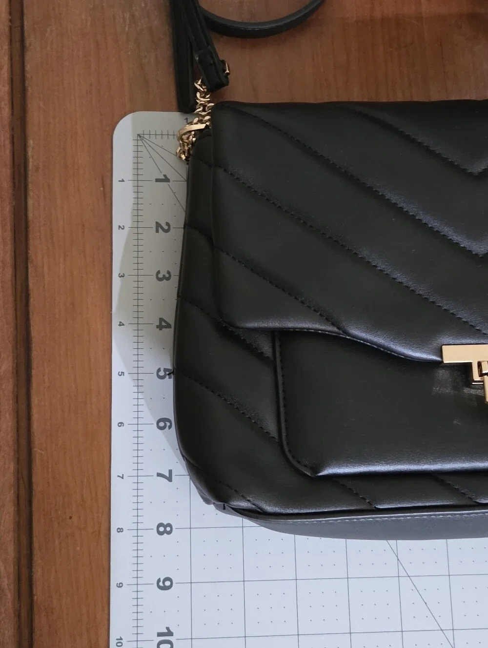 A New Day Black Quilted Chain-Accent Shoulder Bag